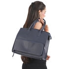 Handtasche aus echtem Leder mit Extra-Fach, Größe 13x38x30 cm, Dunkelblau image number 4