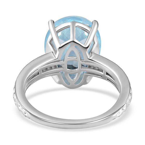Himmelblauer Topas Ring 925 Silber (Gr&ouml;&szlig;e 16.00) ca. 5,61 ct image number 6