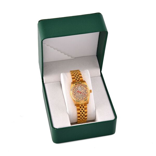 WILLIAM HUNT Moissanit-Akzent-Uhr, Schweizer Uhrwerk und silbernem Schneeleoparden-Zifferblatt image number 8