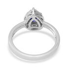 Tansanit und Zirkon-Ring, 925 Silber platiniert  ca. 1,08 ct image number 3