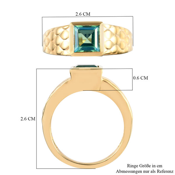 Pfau Triplett Quarz-Ring, 925 Silber Gelbgold Vermeil  ca. 1,76 ct image number 7