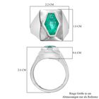 GP Art Déco Kollektion - Smaragd Triplett Quarz und Kanchanaburi blauer Saphir-Ring - 3,48 ct. image number 6