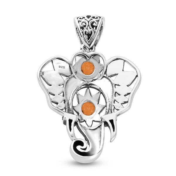 Handgearbeiteter Salamanca Feueropal Elefant-Anh&auml;nger in Silber image number 6