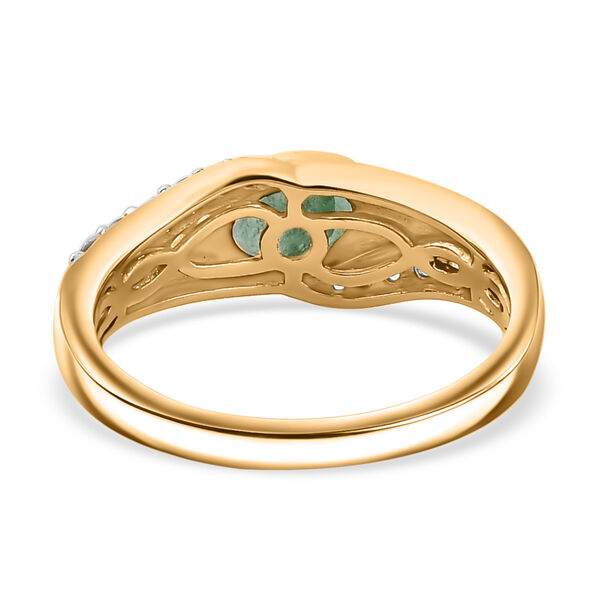Kagem sambischer Smaragd und Zirkon-Ring - 0,71 ct. image number 6