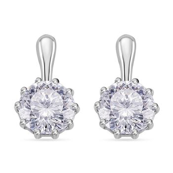 Moissanit Ohrringe 925 Silber rhodiniert ca. 5,16 ct.