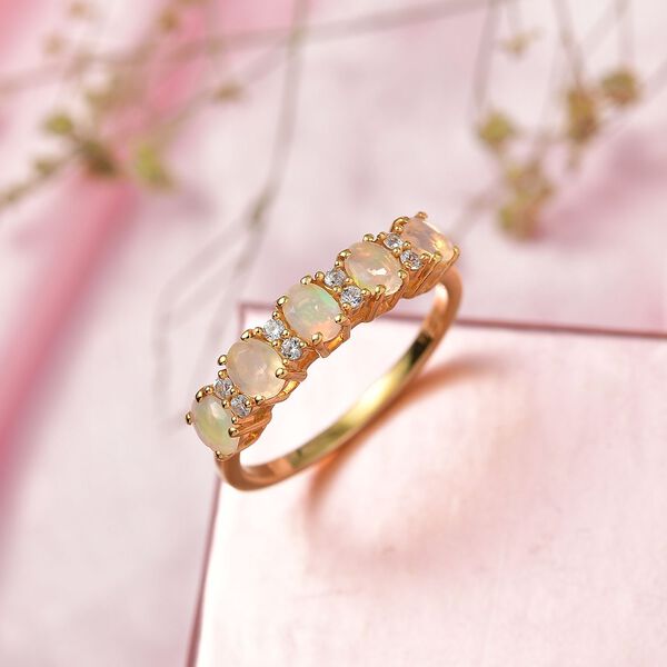 D'Joy natürlicher, äthiopischer Welo Opal und Zirkon Ring - 0,75 ct. image number 2