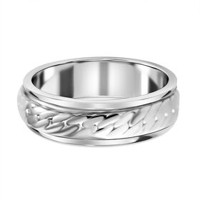 Strukturierter Spinning-Ring in 925 Silber