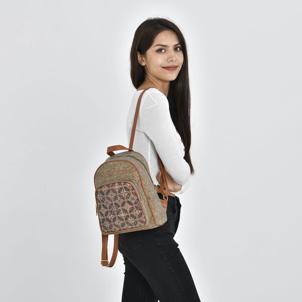 Praktischer Rucksack mit Kunstleder-Griffen, Braun image number 2