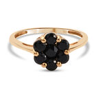 Schwarzer Spinell Ring 925 Silber vergoldet  ca. 1,13 ct image number 0