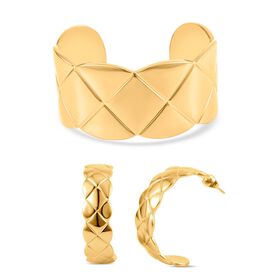 Vom Designer inspiriertes Schmuckset in Goldton