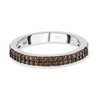 Roter Diamant-Ring, 925 Silber platiniert (Größe 16.00) ca. 0,25 ct