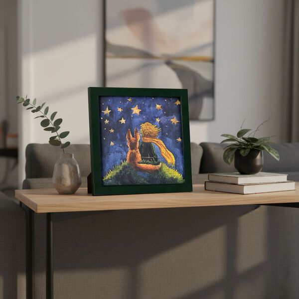 LIVMORE DIY Bilderrahmen Puzzle Bastelset 169 teilig Sternennacht Motiv 18.1 x 13 x 18.1 cm Blau image number 1