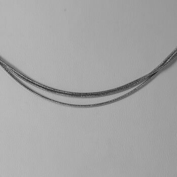 MULTI LINES SILK SNAKE 925 Silber rhodiniert Halskette ca. 65 cm ca. 9,51g