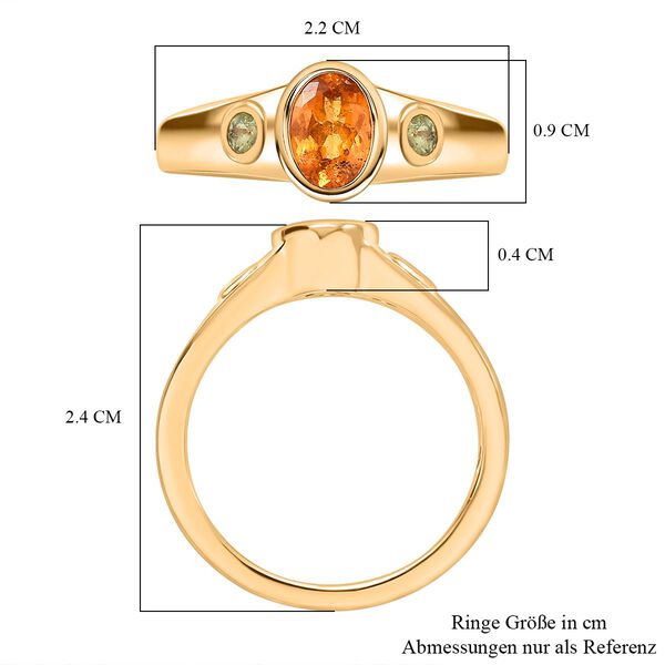 AA Spessartin Granat und Demantoid Granat Ring - 1,14 ct. image number 5