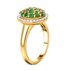 AAA Smaragd-Ring, 925 Silber vergoldet  ca. 1,05 ct image number 4