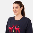 Damen Strick Sweatshirt mit Applikation, Größe 40, Dunkelblau image number 5