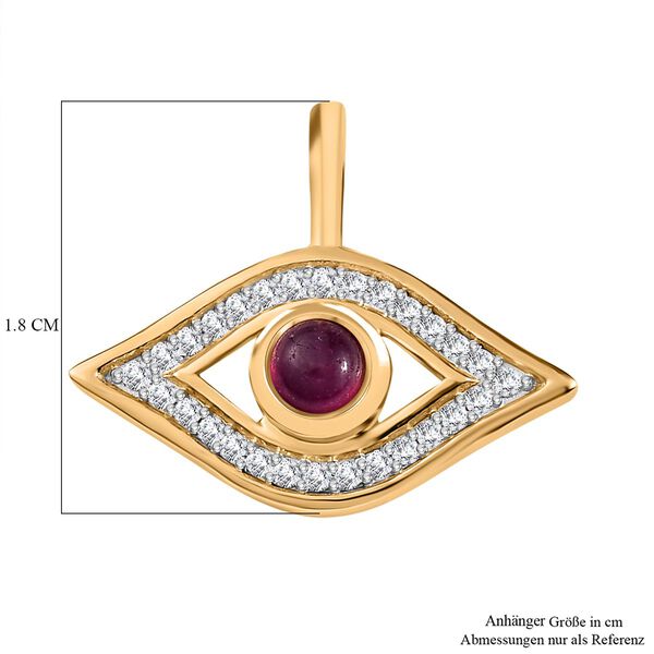 Nazar afrikanischer Rubin und Zirkon-Anh&auml;nger image number 6