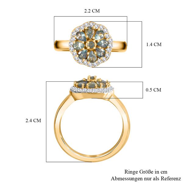 Alexandrit  und Moissanit Ring - 1,08 ct. image number 7