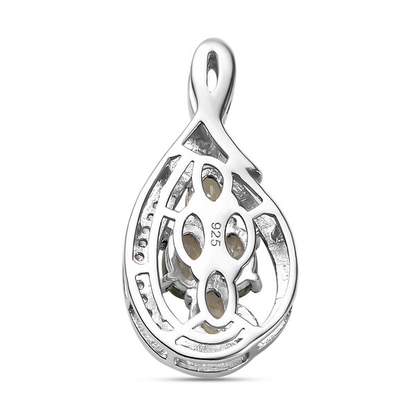 Grüner Saphir und weißer Zirkon-Anhänger - 1,42 ct. image number 5