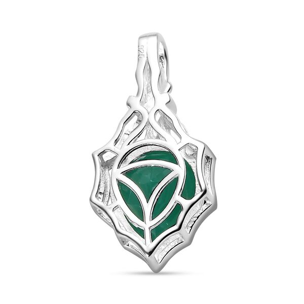 Verde Onyx Anh&auml;nger in 925 Silber - 4,02 ct. image number 5