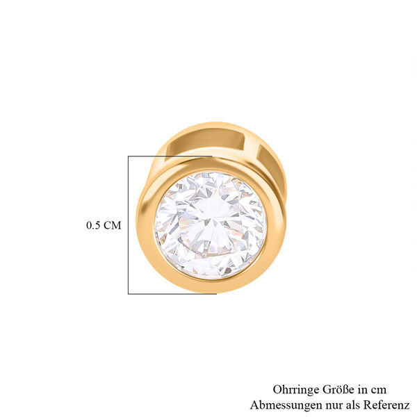 IGI zertifizierte VS Diamant Ohrringe in 585 Gold - 0,50 ct. image number 5