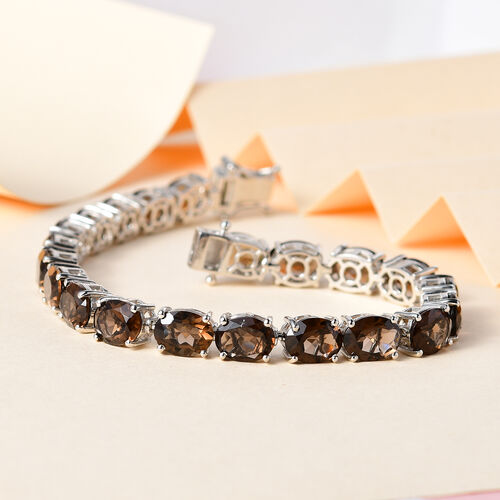Rauchquarz Armband, ca. 19 cm, 925 Silber platiniert ca. 34.94 ct image number 1