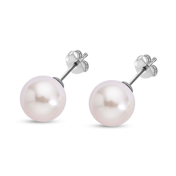 2er Set - Wei&szlig;e Muschelkernperlen-Anh&auml;nger und Ohrringe, 925 Silber rhodiniert und Edelstahl 19.00 ct image number 6