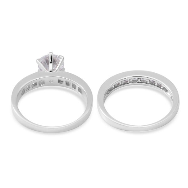 LUSTRO STELLA - 2er- Set Zirkonia Ring 925 Silber rhodiniert  ca. 5,57 ct image number 5