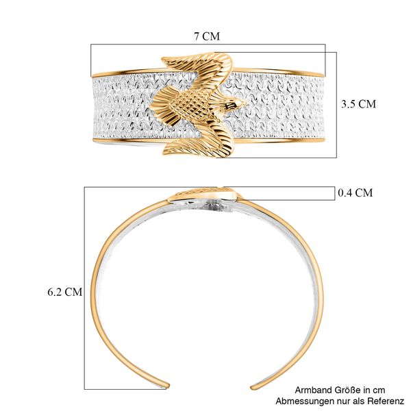 Royal Bali - D'Joy 925 Silber Zweifarbige Beschichtung Borobudur Armreif ca. 19 cm ca. 27,35g image number 5