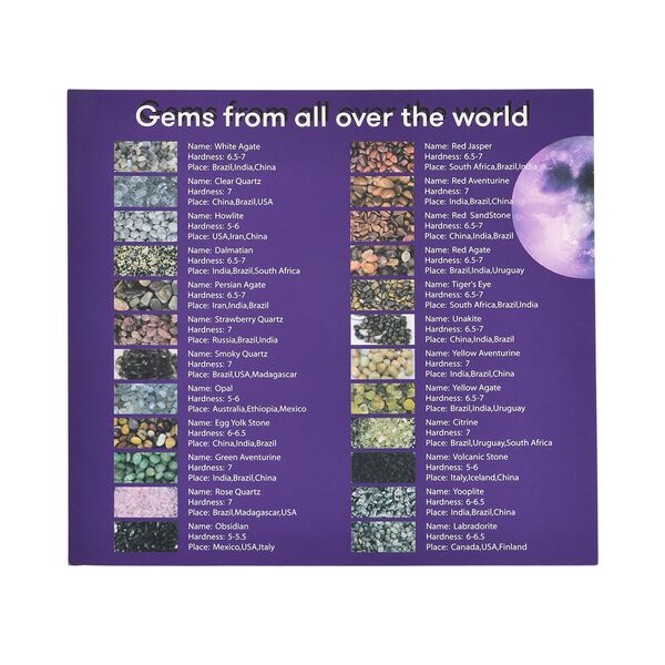 LIVMORE Mineralien Sammlung Set 45 teilig mit Bergkristall und Lupe, Mehrfarbig image number 8