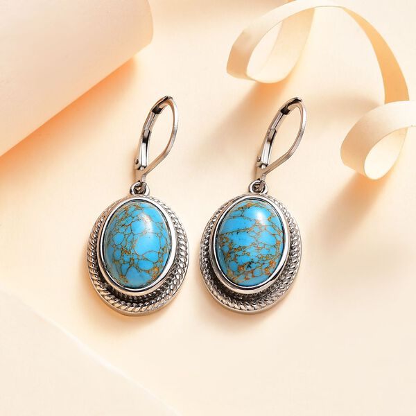 Blaue Türkis-Ohrringe image number 2