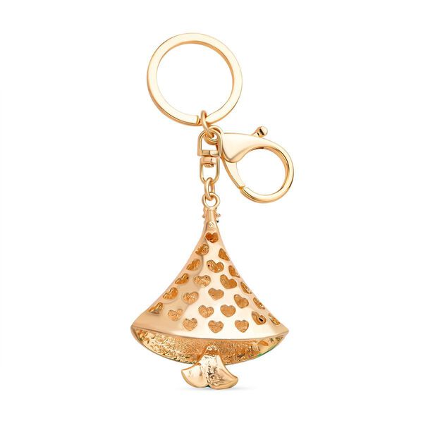 2er-Set - mehrfarbiger Kristall-Weihnachtsbaum und Weihnachtsgeschenke-Schlitten-Schlüsselanhänger image number 4