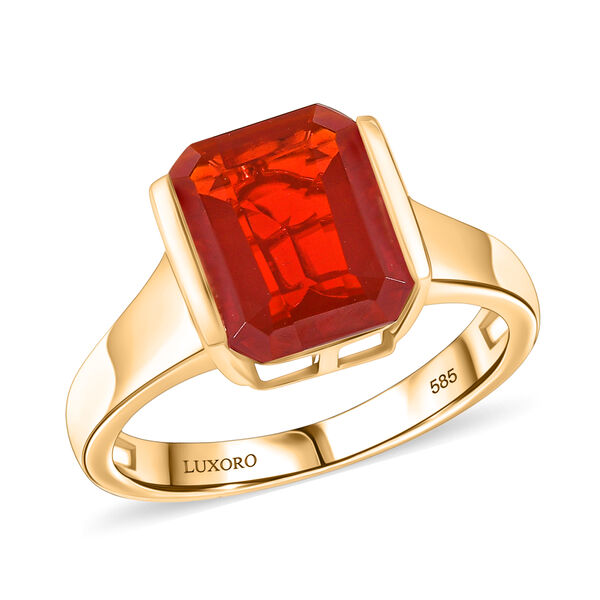 LUXORO AAAA Blaze Feueropal Ring 585 Gold (Größe 17.00) ca. 2,12 ct image number 4