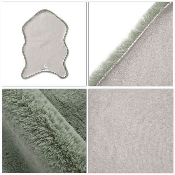 Luxury Edition: Supersoft Kunstfell Teppich, 160x230 cm, 1200 GSM, Blaugr&uuml;n image number 4