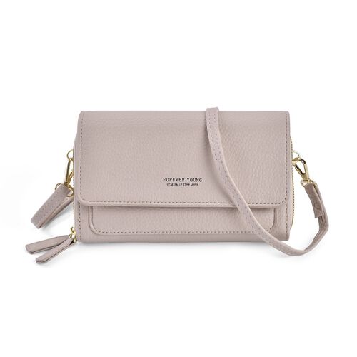 Crossbody-Tasche mit RFID-Schutz, Grau image number 0