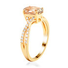 ILIANA AAA Turkizit und weißer Diamant-Ring SI G-H, zertifiziert und geprüft, 750 Gelbgold  ca. 1,85 ct image number 3