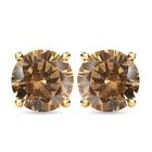 Natürliche goldene Tansanit Ohrringe, 375 Gold, ca. 0.97 ct