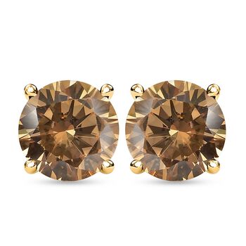 Nat&uuml;rliche goldene Tansanit Ohrringe, 375 Gold, ca. 0.97 ct