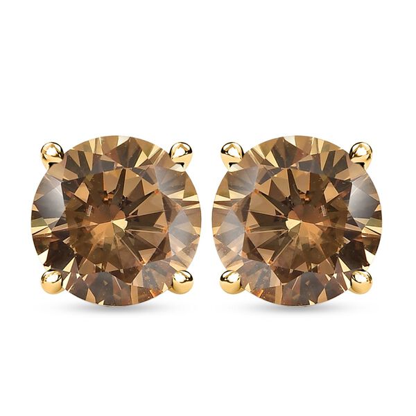 Natürliche goldene Tansanit Ohrringe, 375 Gold, ca. 0.97 ct image number 0