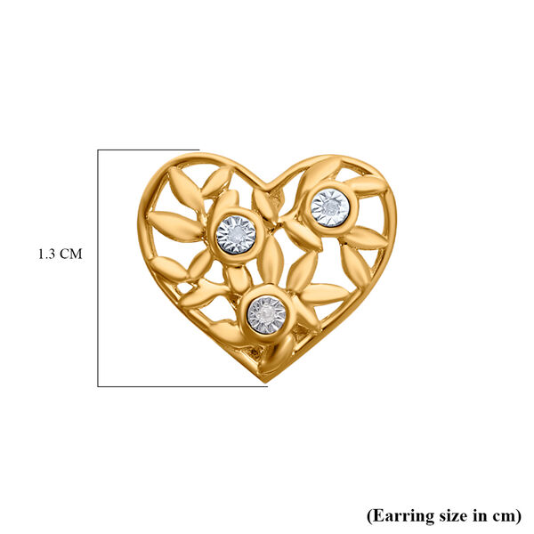 Herz Diamant Ohrringe image number 5