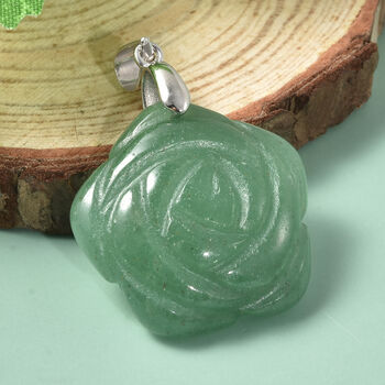 Gr&uuml;ner Aventurin-Anh&auml;nger, 925 Silber ca. 24,50 ct