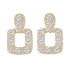 Weißer Zirkonia Ohrringe, ca., goldfarben 0.60 ct