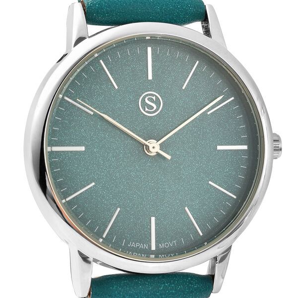 Strada - Uhr mit Sternenstaub Effekt, wasserdicht, Grün image number 3