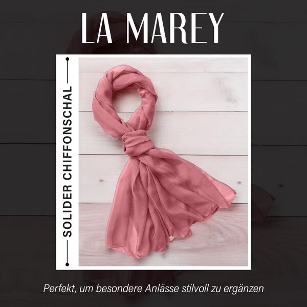 LA MAREY &ndash; Chiffon Schal aus Maulbeerseide, hellrosa image number 2