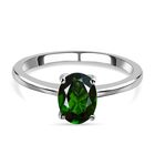 Natürlicher Chromdiopsid-Ring, 925 Silber platiniert (Größe 18.00) ca. 1.27 ct