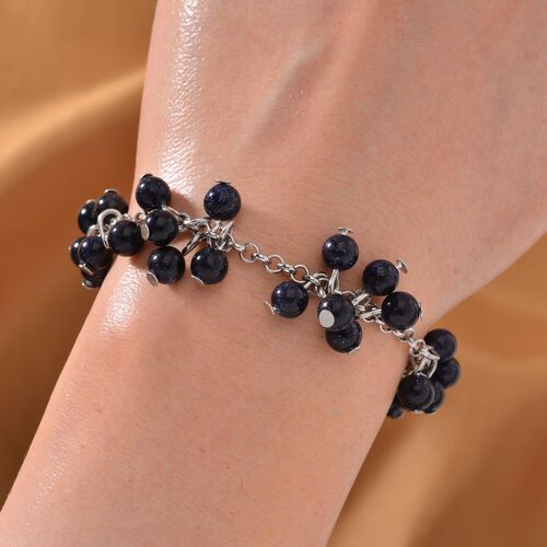 Blaues Sandstein-Armband, 19+5cm - 65 ct. image number 1
