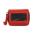 Geldbörse aus 100% echtem Leder mit RFID schutz und abnehmbarem Riemen, 11x7.5x4.5 cm, Rot image number 0