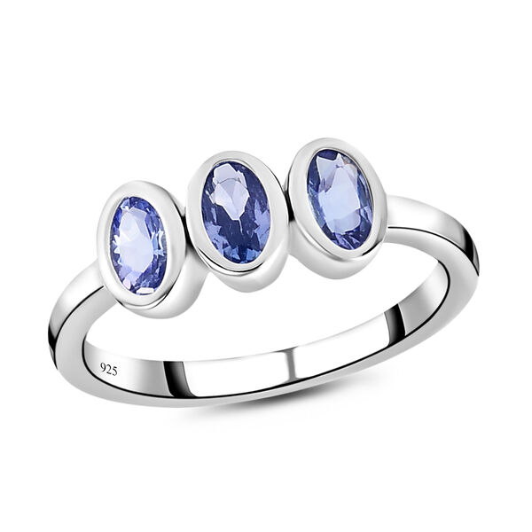 AA Tansanit-Ring, 925 Silber platiniert  ca. 0,72 ct image number 4