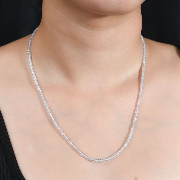 Weiße Zirkon-Halskette, 45 cm-  78 ct. image number 3