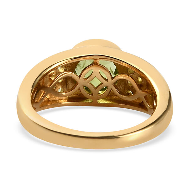 Natürlicher Peridot-Ring, 925 Silber vergoldet  ca. 1,58 ct image number 6